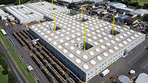 Vista atual da fábrica flexível da igus®, Colônia