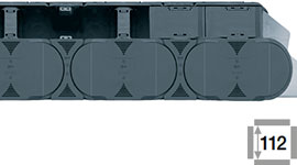 Calha articulada com travessas em cada elo