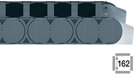 Calha articulada com travessas em cada elo