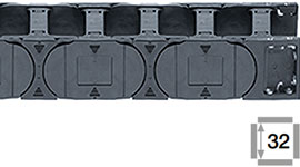 Calhas porta-cabos com travessas elo sim elo não