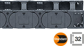 Calha porta-cabos com travessas elo sim elo não