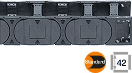 Calha porta-cabos com travessas elo sim elo não