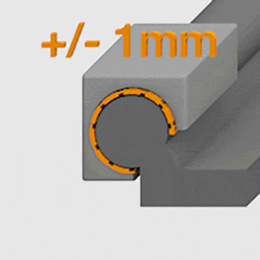 Altamente flexível - você determina o comprimento e a largura
