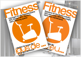 Folheto para a indústria de equipamentos fitness