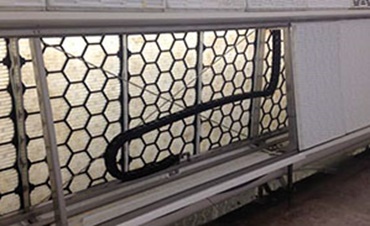 Sistema de viga transversal na fazenda vertical