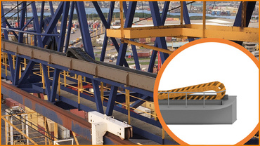 Instalação da esteira na viga da grua