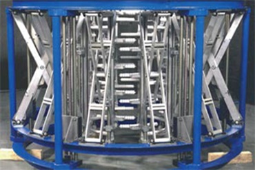 Cesto de calibração em linha de filmes extrudados