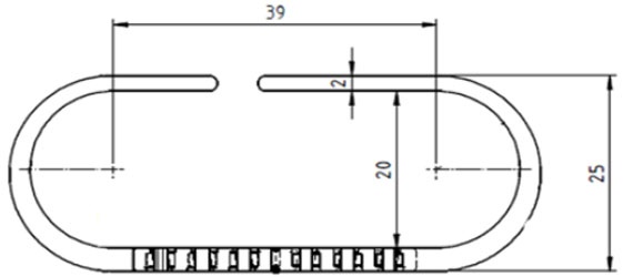 Esteira porta cabos de escritório OCO.20 - Dados técnicos