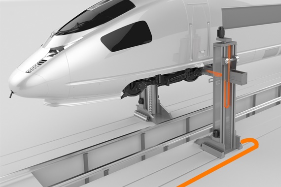 Plataformas elevatórias para trens com esteiras porta cabos e cabos chainflex