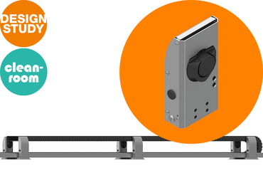 Suportes de roletes compatíveis com salas limpas