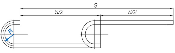 Cálculo do comprimento da esteira porta cabos