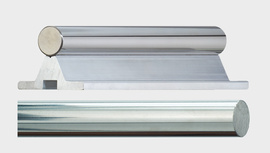 Guias lineares redondas drylin em aço inoxidável