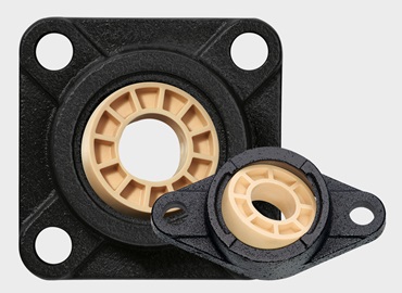 Alojamento em ferro fundido com mancais esféricos em plástico iglidur J