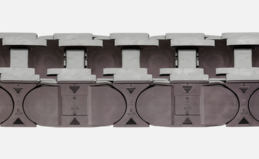 Superfícies deslizantes para esteira porta cabos