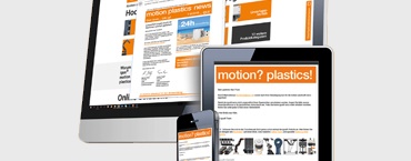 PC, tablet e smartphone com a newsletter da igus