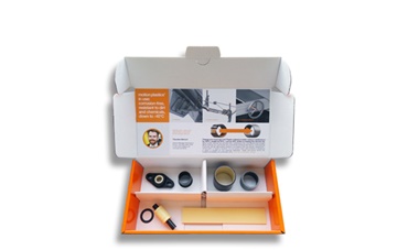 Caixa de amostras para o transporte de mercadorias