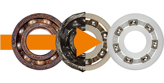 Aumentar a tecnologia, Reduzir custiis com rolamentos de esferas de plástico xiros®