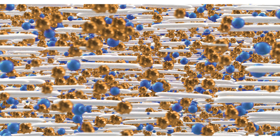 base polymer with fibers and solid lubricants